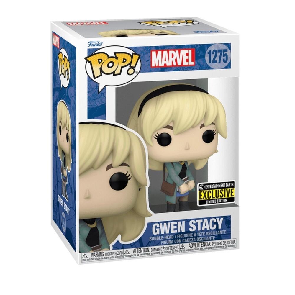 Gwen Stacy Funko Pop #1275 Marvel Entertainment Earth Exclusive Bobble-head